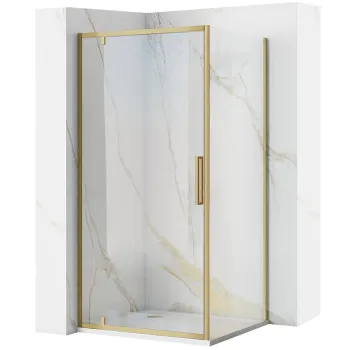 Cabina dus REA Rapid Swing Brush Gold imagine