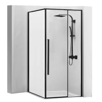 Cabina dus Solar negru - 90x90 cm imagine