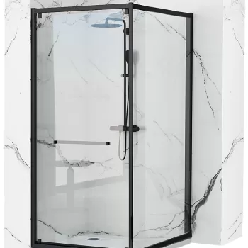 Cabina dus Space negru - 90x90 cm imagine