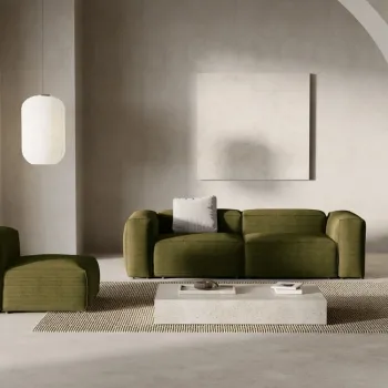 Canapea 3 locuri Bergamo velur reiat L264 cm imagine