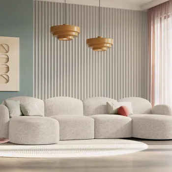 Canapea 6 locuri Blair chenille L354 cm imagine