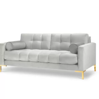 Canapea Bali 2 locuri velvet/picioare gold - L152 x l92 x h75 imagine