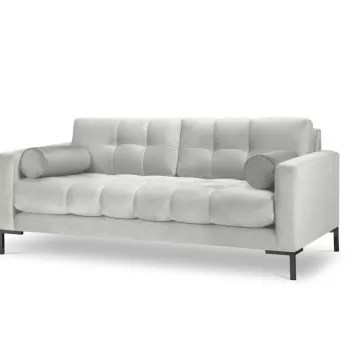 Canapea Bali 3 locuri velvet/picioare negre - L177 x l92 x h75 imagine