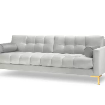 Canapea Bali 4 locuri velvet/picioare gold - L217 x l92 x h75 imagine