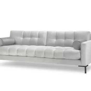 Canapea Bali 4 locuri velvet/picioare negre - L217 x l92 x h75 imagine