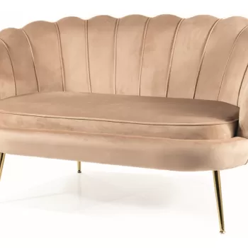 Canapea Camellia 2 velvet bej Blu28/auriu imagine