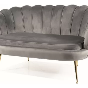 Canapea Camellia 2 velvet gri Blu14/auriu imagine