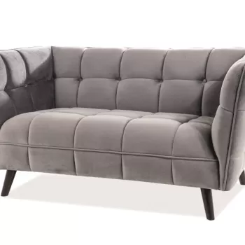 Canapea Castello 2 velvet gri Blu14/wenge imagine