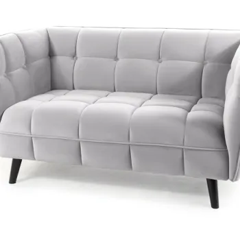 Canapea Castello 2 velvet gri deschis/wenge Blu03 imagine