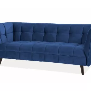 Canapea Castello 3 velvet bleumarin Blu86/wenge imagine