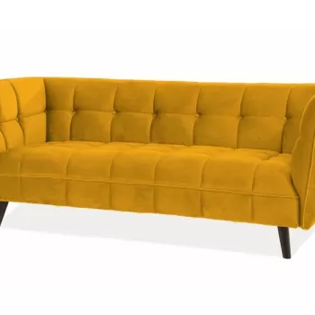 Canapea Castello 3 velvet curry Blu68/wenge imagine