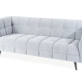 Canapea Castello 3 velvet gri deschis/wenge Blu03 imagine