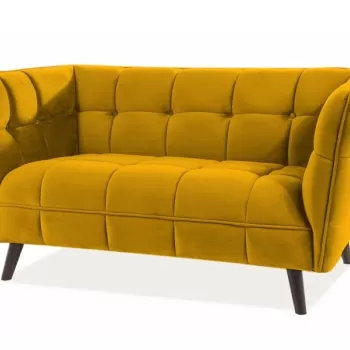 Canapea Castello velvet 2 curry Blu68/wenge imagine