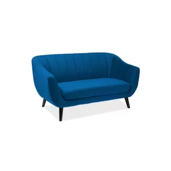 Canapea catifea Elite 2 albastru - H 83 cm imagine