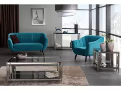 Canapea catifea Elite 2 turcoaz - H 83 cm imagine