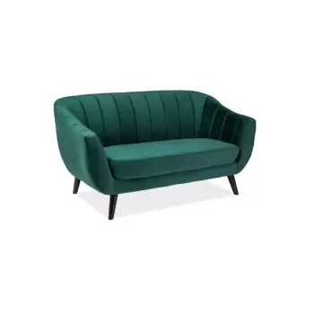 Canapea catifea Elite 2 verde - H 83 cm imagine