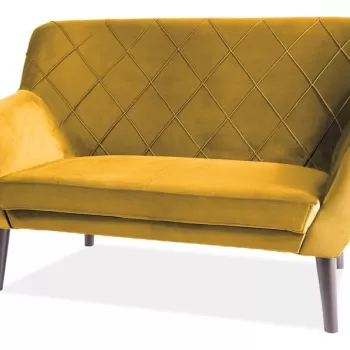 Canapea catifea Kier 2 curry Blu68/wenge imagine