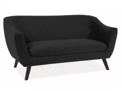 Canapea catifea Molly 2 Negru- H83 imagine