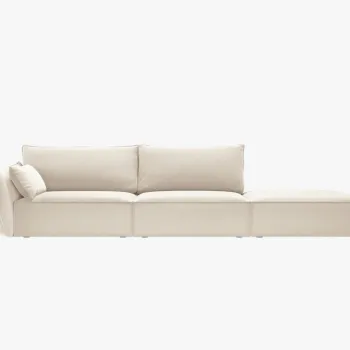 Canapea deschisa 4 locuri Kaelle catifea L264 cm imagine