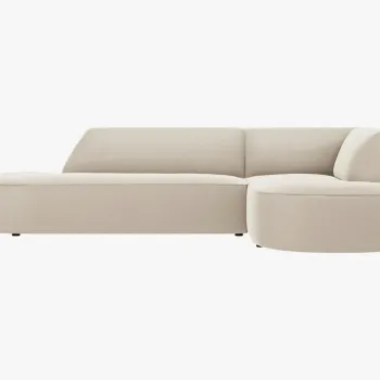 Canapea deschisa pe o parte rotunjita 4 locuri Ruby catifea L273 cm imagine