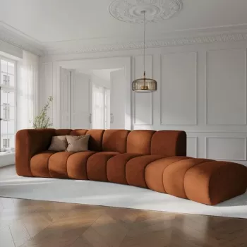 Canapea deschisa rotunjita 5 locuri Lupine imagine