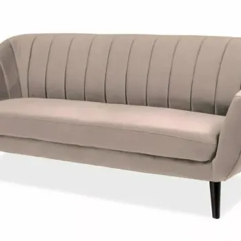 Canapea Elite 3 velvet bej/wenge Blu28 imagine