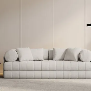 Canapea extensibila 3 locuri Kemi boucle L206 cm imagine