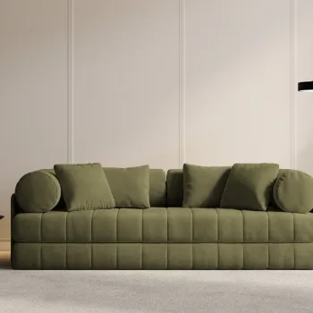 Canapea extensibila 3 locuri Kemi catifea L206 cm imagine