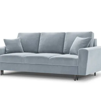 Canapea extensibila Kyoto 3 locuri catifea picioare negre imagine