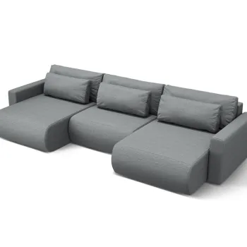 Canapea extensibila panoramica Belfast 4 locuri stofa L340 cm imagine