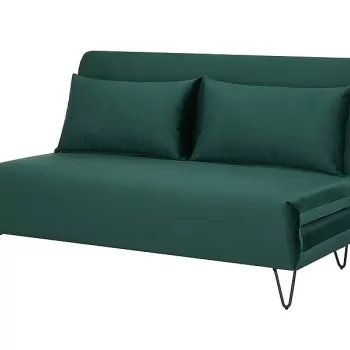 Canapea extensibila Zenia Velvet Verde - l90 x L141 x h81 cm imagine