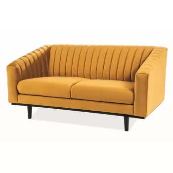 Canapea Fixa Asprey Velvet 2 Curry - l150xA60xH78 cm imagine