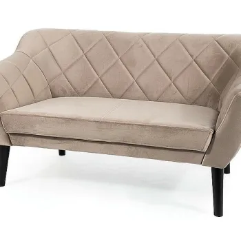 Canapea Karo 2 velvet bej inchis/wenge Blu40 imagine