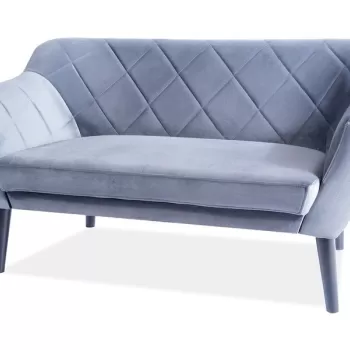 Canapea Karo 2 velvet gri Blu14/wenge imagine