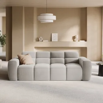 Canapea Lisa 3 locuri catifea L216 cm imagine