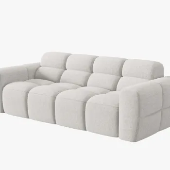 Canapea Lisa 3 locuri stofa L216 cm imagine