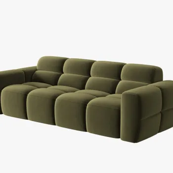 Canapea Lisa 4 locuri catifea L256 cm imagine