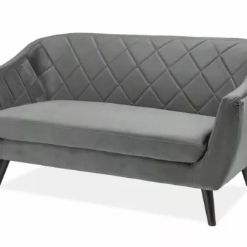 Canapea Molly 2 velvet gri/wenge Blu14 imagine