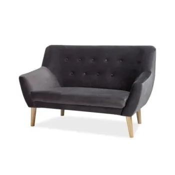 Canapea Nordic 2 velvet gri/fag Blu14 imagine