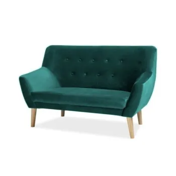 Canapea Nordic 2 velvet verde/fag Blu78 imagine