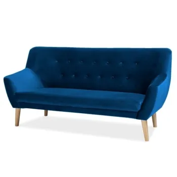 Canapea Nordic 3 velvet bleumarin/fag Blu86 imagine