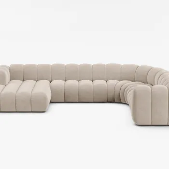 Canapea panoramica Lupine catifea Salvador L370 cm imagine