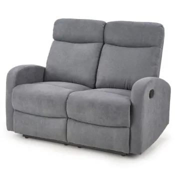 Canapea recliner Oslo 2 stofa gri inchis H100 cm imagine
