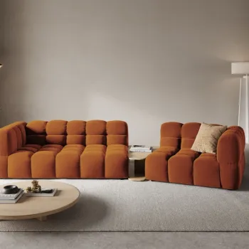 Canapea Sky 3 locuri catifea + masuta de cafea imagine