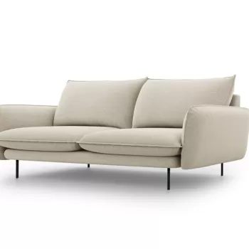 Canapea tapitata Vienna 3 locuri picioare gold - L200 x l92 x h95 imagine