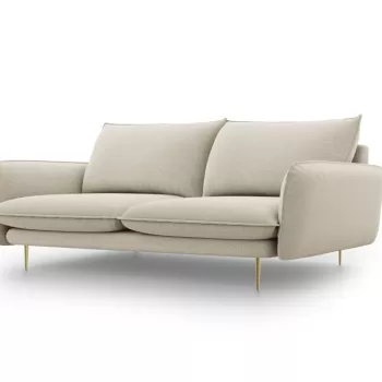 Canapea tapitata Vienna 3 locuri picioare negre - L200 x l92 x h95 imagine