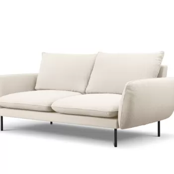 Canapea tapitata Vienna 3 locuri plusat/picioare negre - L200 x l92 x h95 imagine