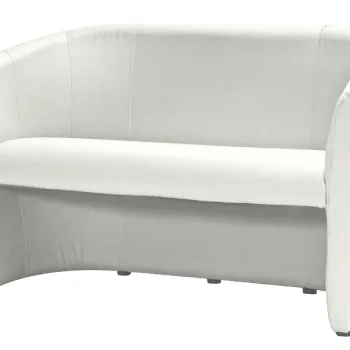 Canapea TM-2 piele ecologica alb/wenge EK26 imagine