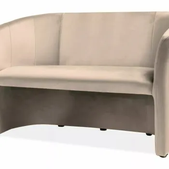 Canapea TM-2 velvet bej/wenge Blu28 imagine