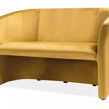 Canapea TM-2 velvet mustariu/wenge Blu68 imagine